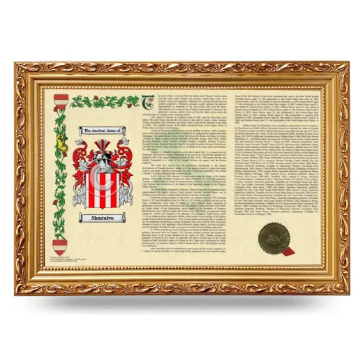 Montalvo Armorial Landscape Framed - Gold