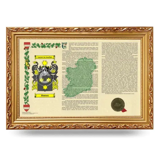 Morran Armorial Landscape Framed - Gold