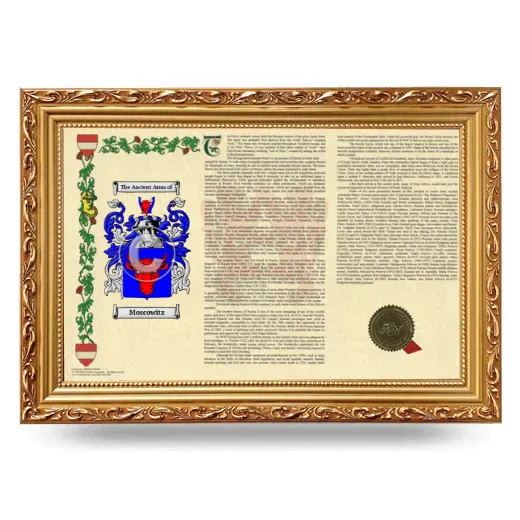 Moscowitz Armorial Landscape Framed - Gold