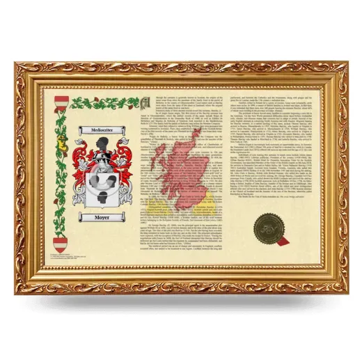 Moyer Armorial Landscape Framed - Gold
