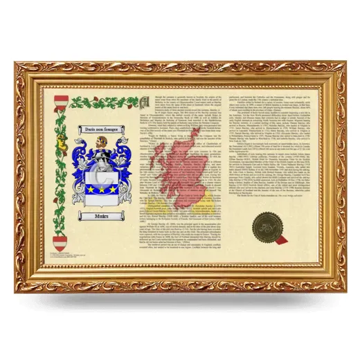 Muirs Armorial Landscape Framed - Gold