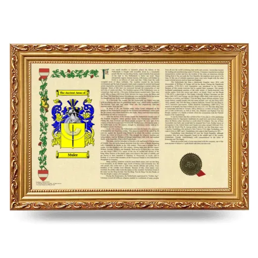 Muler Armorial Landscape Framed - Gold