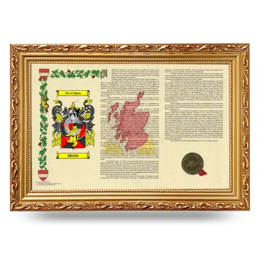Muthe Armorial Landscape Framed - Gold