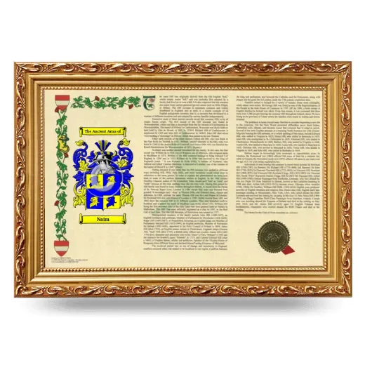 Naim Armorial Landscape Framed - Gold