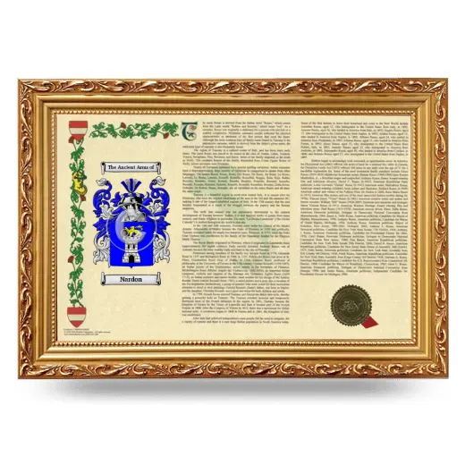Nardon Armorial Landscape Framed - Gold