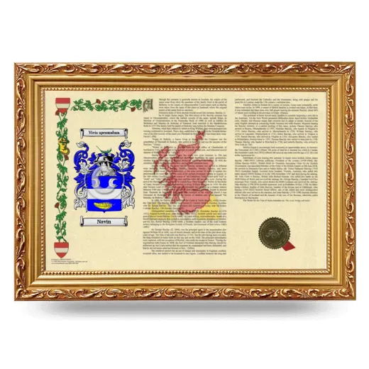 Navin Armorial Landscape Framed - Gold