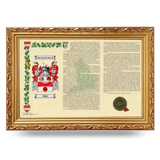 Nebe Armorial Landscape Framed - Gold