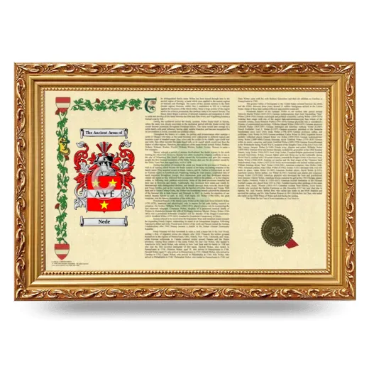 Nede Armorial Landscape Framed - Gold