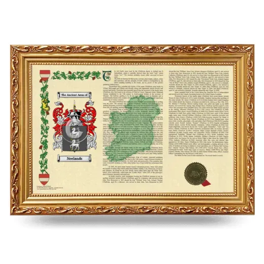 Neelands Armorial Landscape Framed - Gold