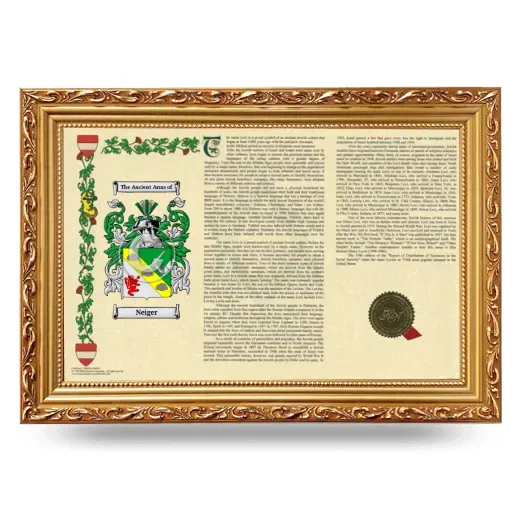 Neiger Armorial Landscape Framed - Gold
