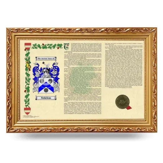 Nickelson Armorial Landscape Framed - Gold