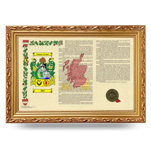 Niel Armorial Landscape Framed - Gold