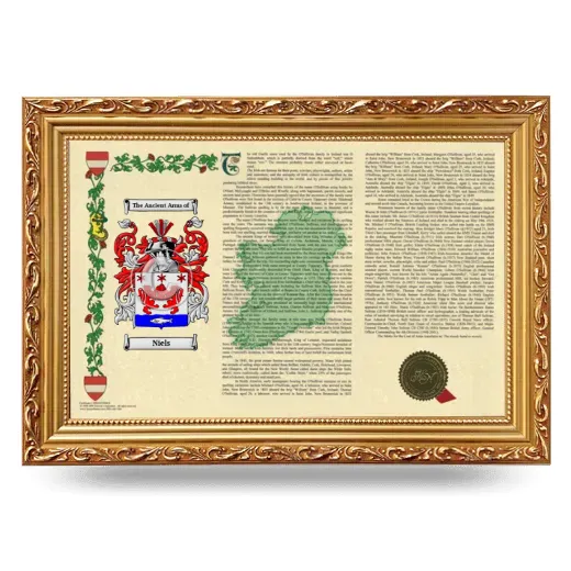 Niels Armorial Landscape Framed - Gold