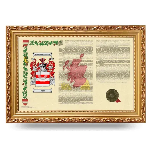 Nise Armorial Landscape Framed - Gold
