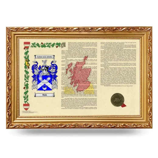 Nish Armorial Landscape Framed - Gold