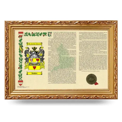 Noakes Armorial Landscape Framed - Gold