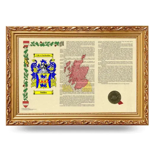 Nobles Armorial Landscape Framed - Gold