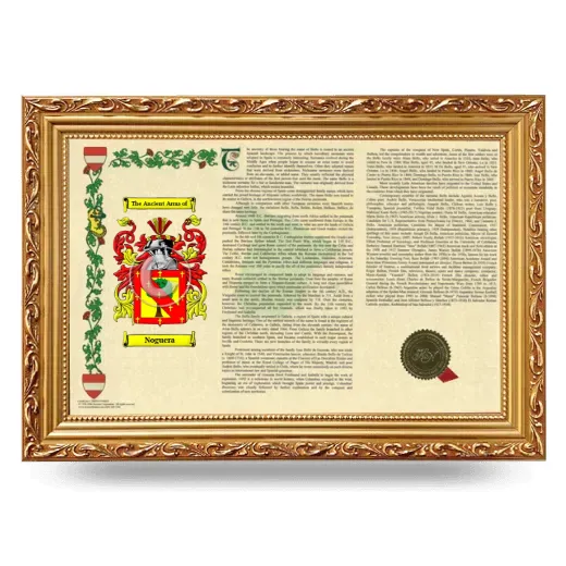 Noguera Armorial Landscape Framed - Gold