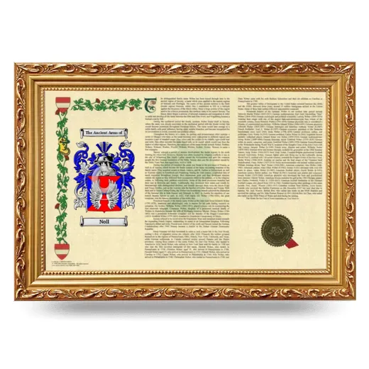 Noll Armorial Landscape Framed - Gold