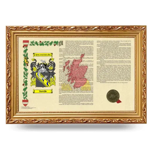 Norville Armorial Landscape Framed - Gold