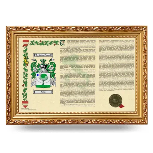 Noto Armorial Landscape Framed - Gold