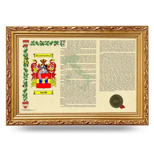 Novelli Armorial Landscape Framed - Gold