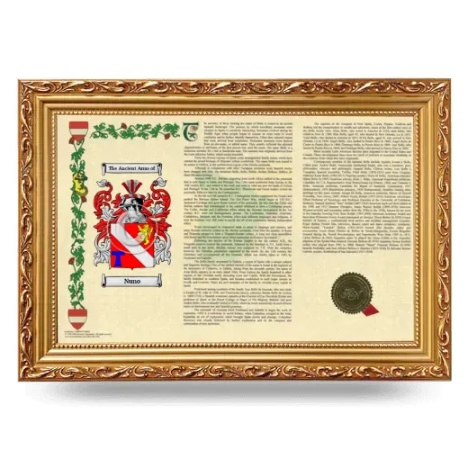 Nuno Armorial Landscape Framed - Gold