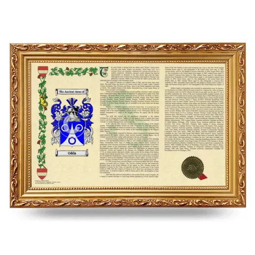 Odda Armorial Landscape Framed - Gold