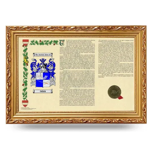Orlick Armorial Landscape Framed - Gold