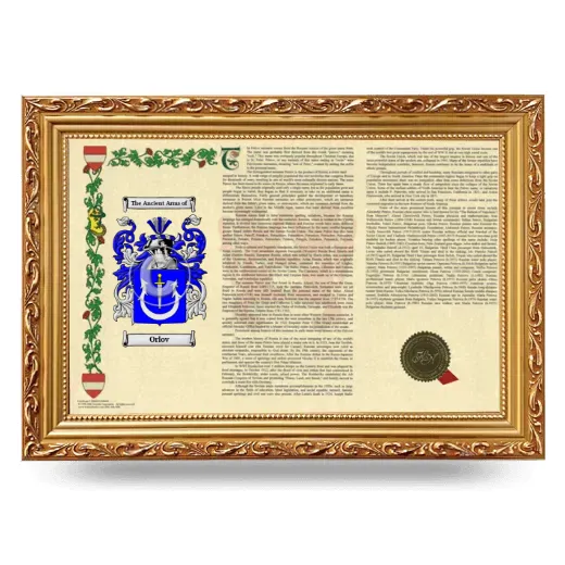Orlov Armorial Landscape Framed - Gold