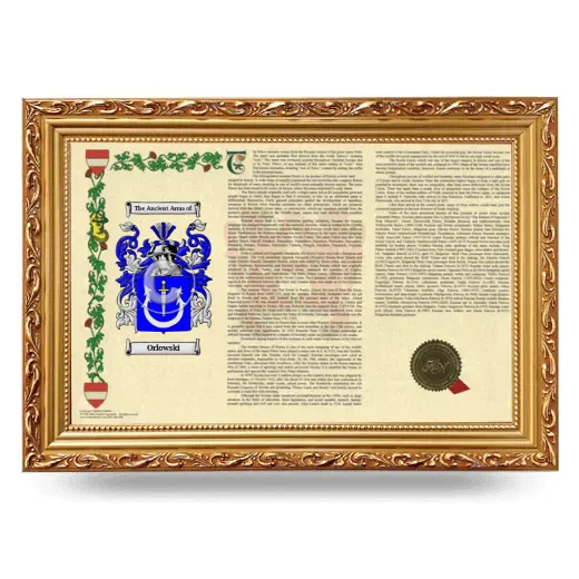 Orlowski Armorial Landscape Framed - Gold