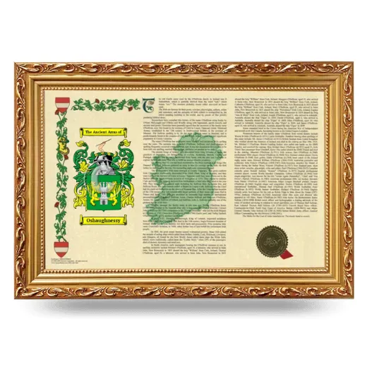 Oshaughnessy Armorial Landscape Framed - Gold