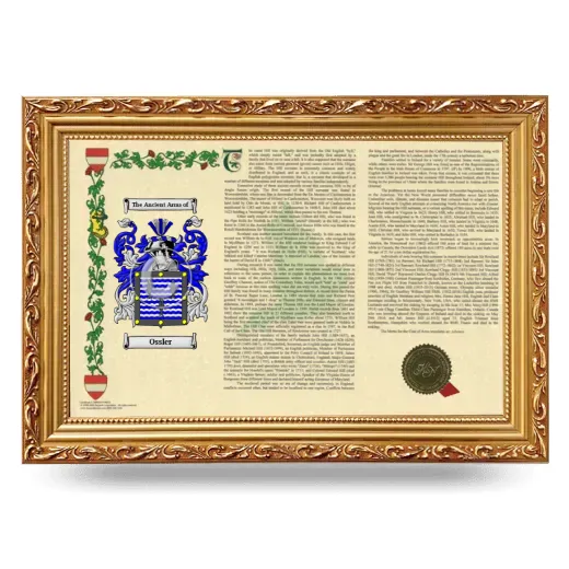 Ossler Armorial Landscape Framed - Gold