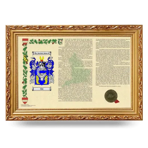 Ost Armorial Landscape Framed - Gold