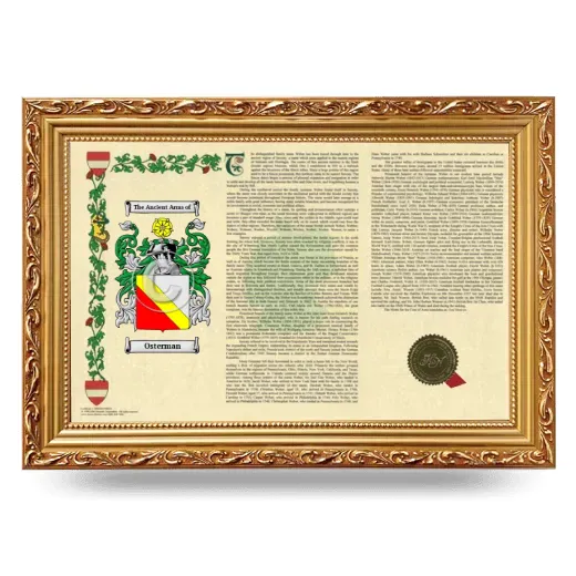Osterman Armorial Landscape Framed - Gold