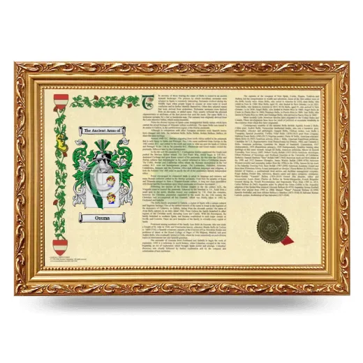 Osuna Armorial Landscape Framed - Gold