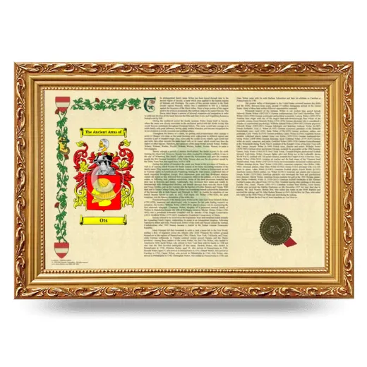 Ots Armorial Landscape Framed - Gold