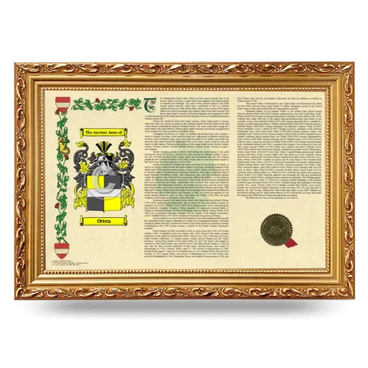 Otten Armorial Landscape Framed - Gold