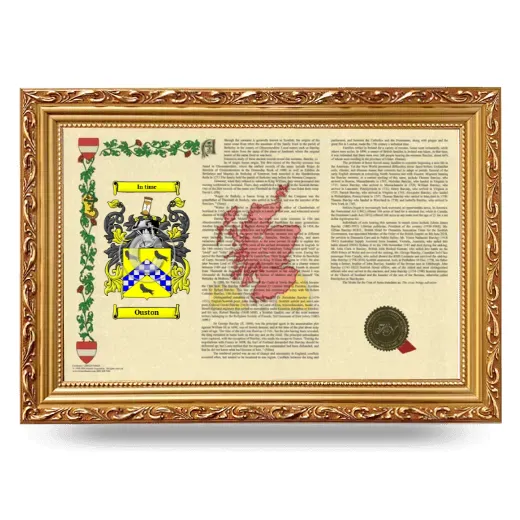 Ouston Armorial Landscape Framed - Gold