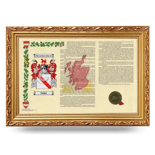 Padan Armorial Landscape Framed - Gold