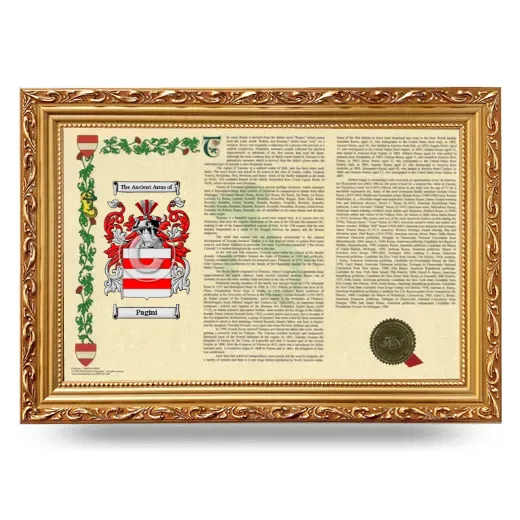 Pagini Armorial Landscape Framed - Gold