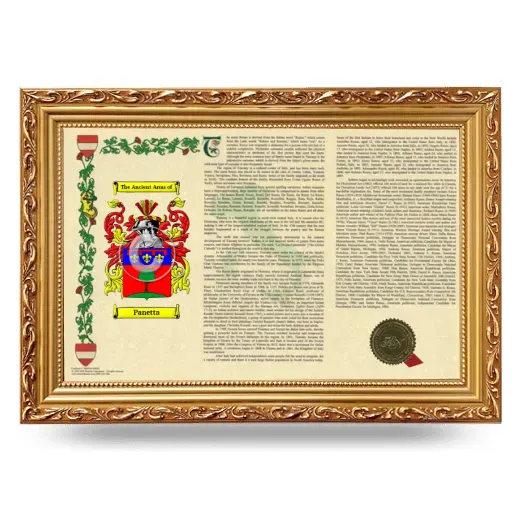 Panetta Armorial Landscape Framed - Gold