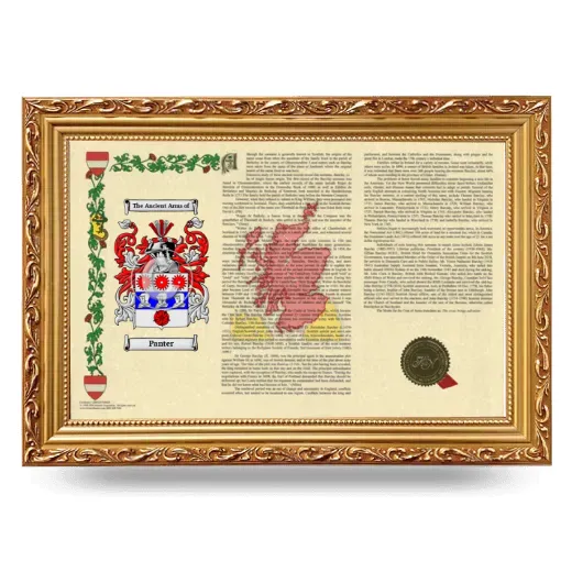 Panter Armorial Landscape Framed - Gold