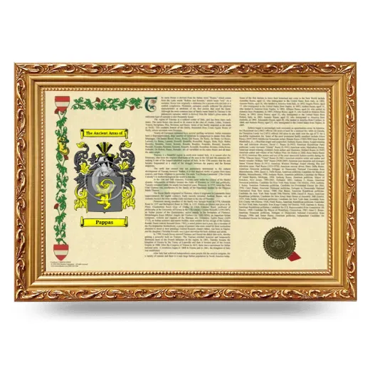 Pappas Armorial Landscape Framed - Gold