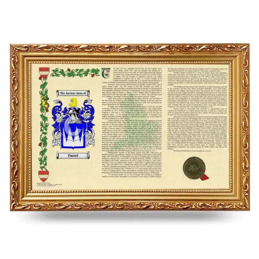 Parcel Armorial Landscape Framed - Gold