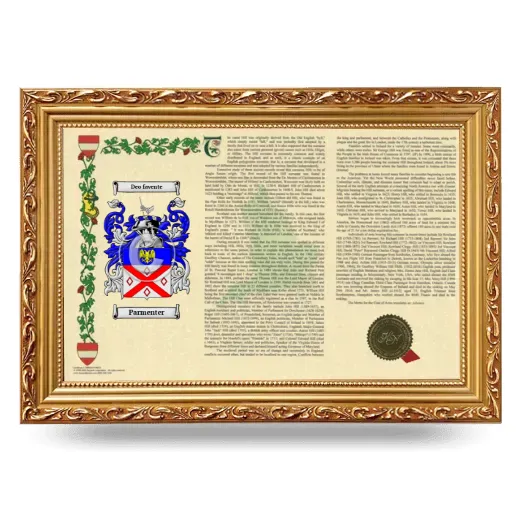 Parmenter Armorial Landscape Framed - Gold