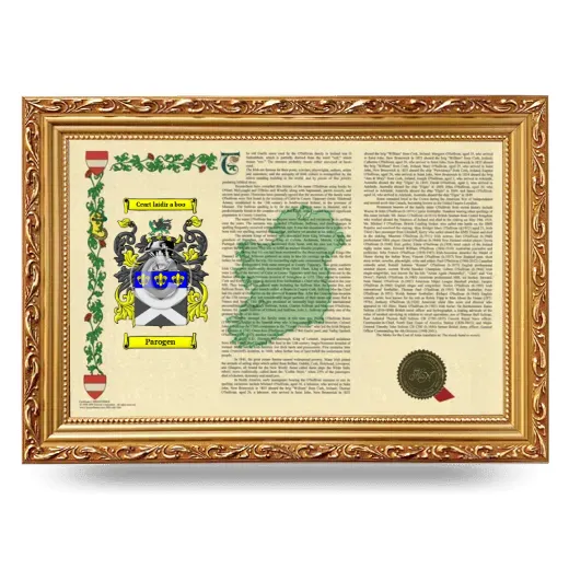 Parogen Armorial Landscape Framed - Gold
