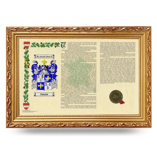 Parrant Armorial Landscape Framed - Gold