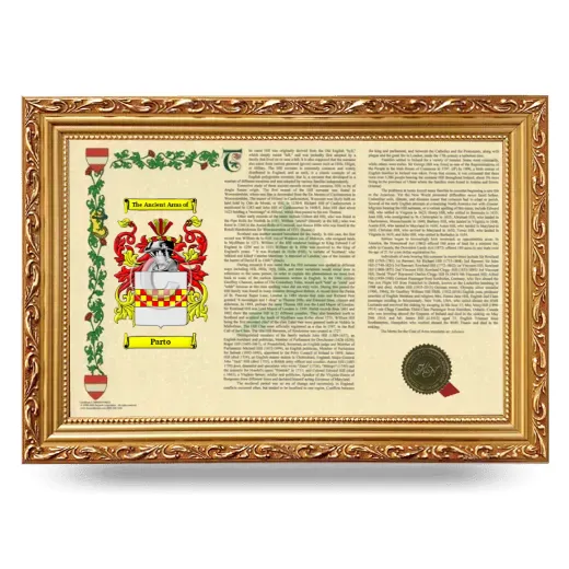 Parto Armorial Landscape Framed - Gold