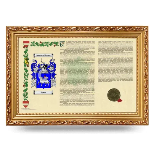 Pasca Armorial Landscape Framed - Gold